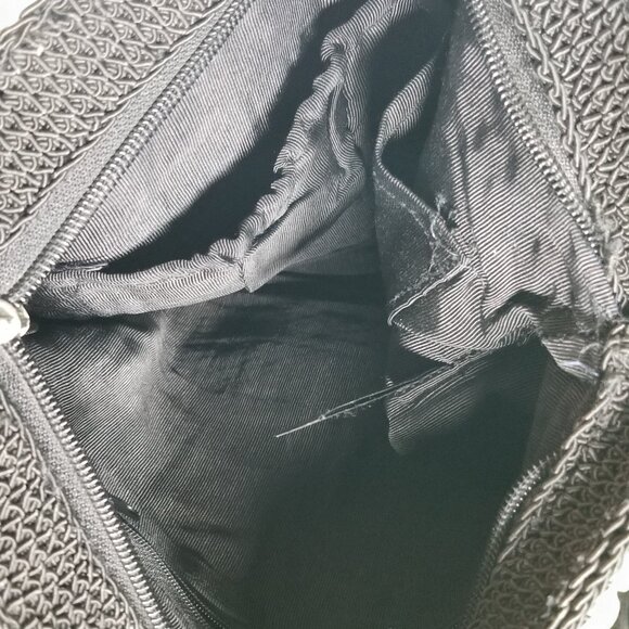 Stone Mountain Gray Striped Polyester Crossbody Purse Shoulder Bag 11392 - Picture 10 of 10